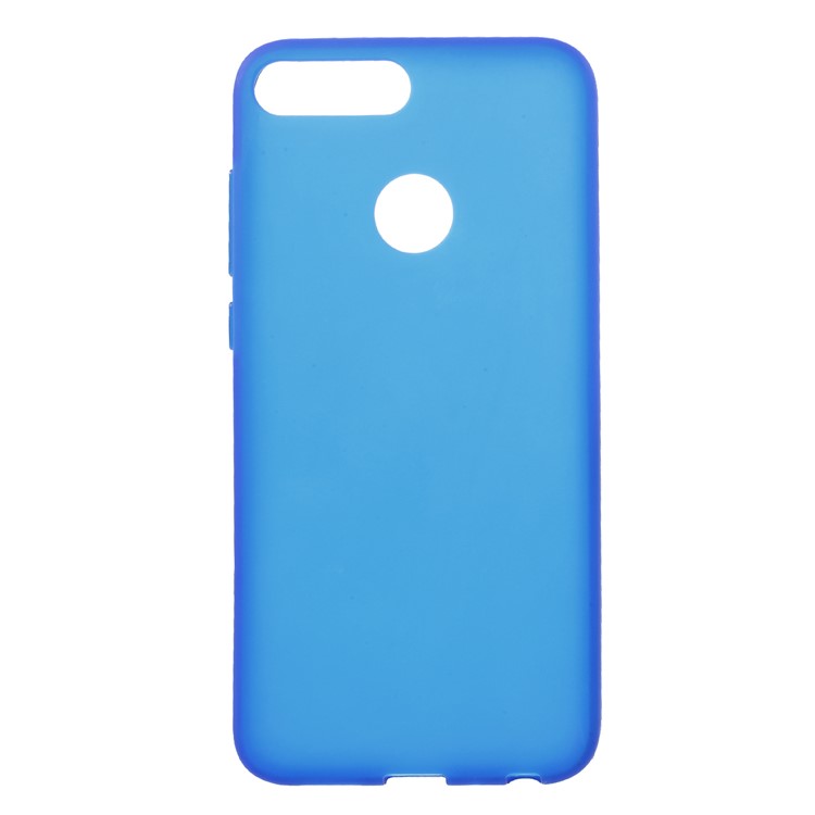 Double-sided Matte TPU Mobile Case for Huawei P Smart / Enjoy 7S - Blue-1
