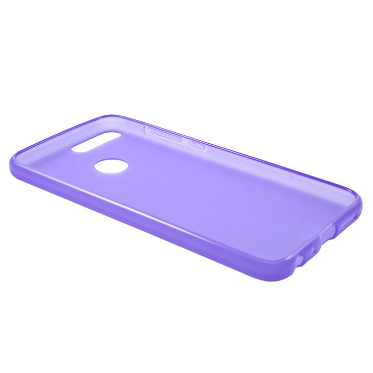 100Pcs Double-sided Matte TPU Mobile Phone Case for Huawei P Smart/Enjoy 7S - Purple-4