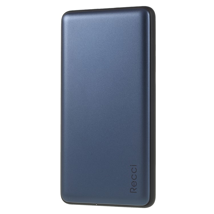 RECCI RL-10000W Lustre Series 10000mAh External Battery Backup Charger for iPhone Samsung etc. - Blue-1