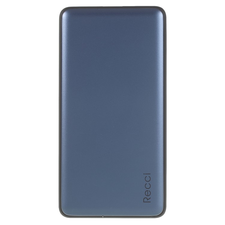 RECCI RL-10000W Lustre Series 10000mAh External Battery Backup Charger for iPhone Samsung etc. - Blue-2