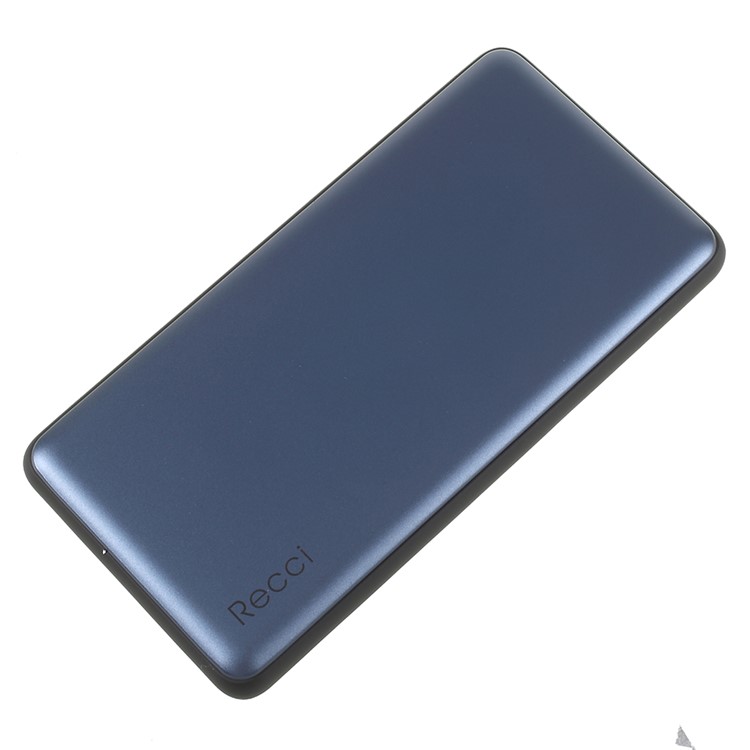 RECCI RL-10000W Lustre Series 10000mAh External Battery Backup Charger for iPhone Samsung etc. - Blue-3