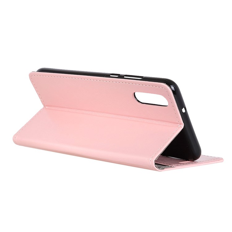 For Huawei P20 Crazy Horse Texture Wallet Leather Mobile Shell - Pink-2