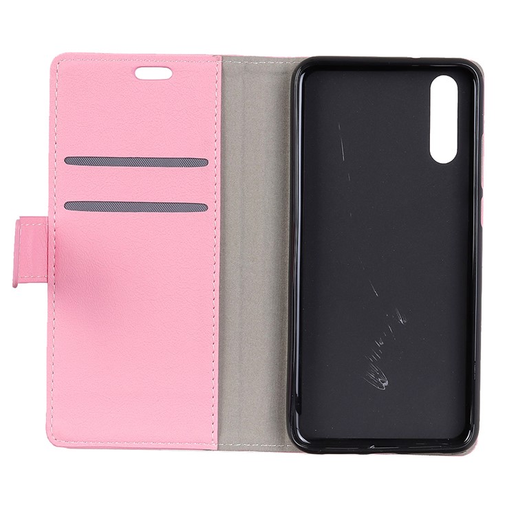 Magnetic Leather Stand Case for Huawei P20 - Pink-4