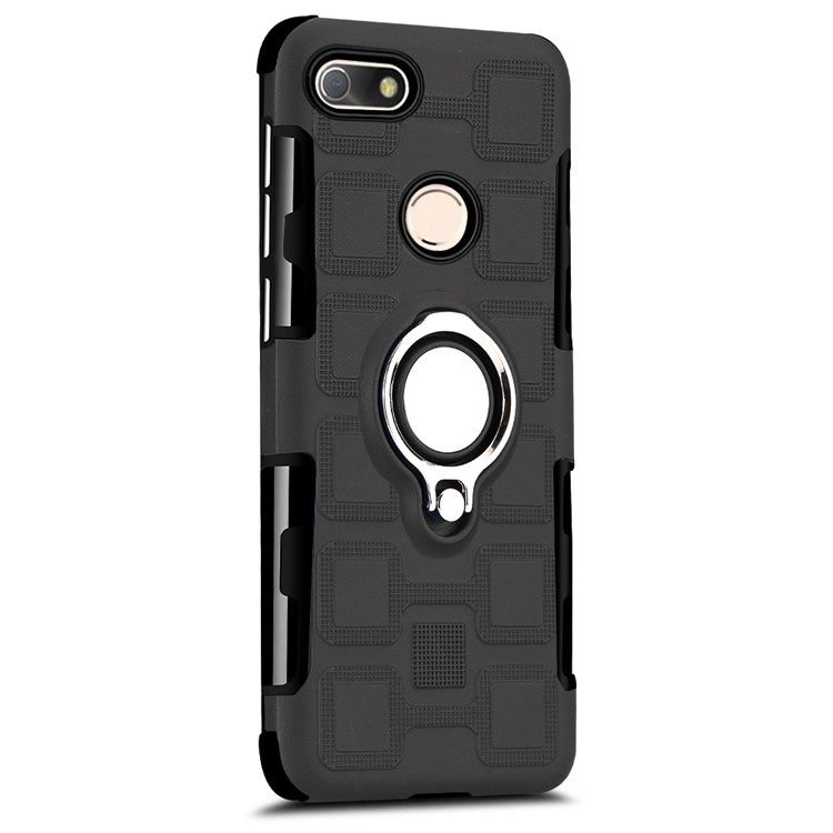 Geometric Design TPU + PC Hybrid Case with Magnetic Kickstand for Huawei P9 lite mini / Y6 Pro (2017) / Enjoy 7 - Black-2