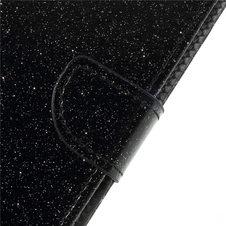 Flash Powder Wallet Stand Leather Case for Huawei P Smart / Enjoy 7S - Black-6