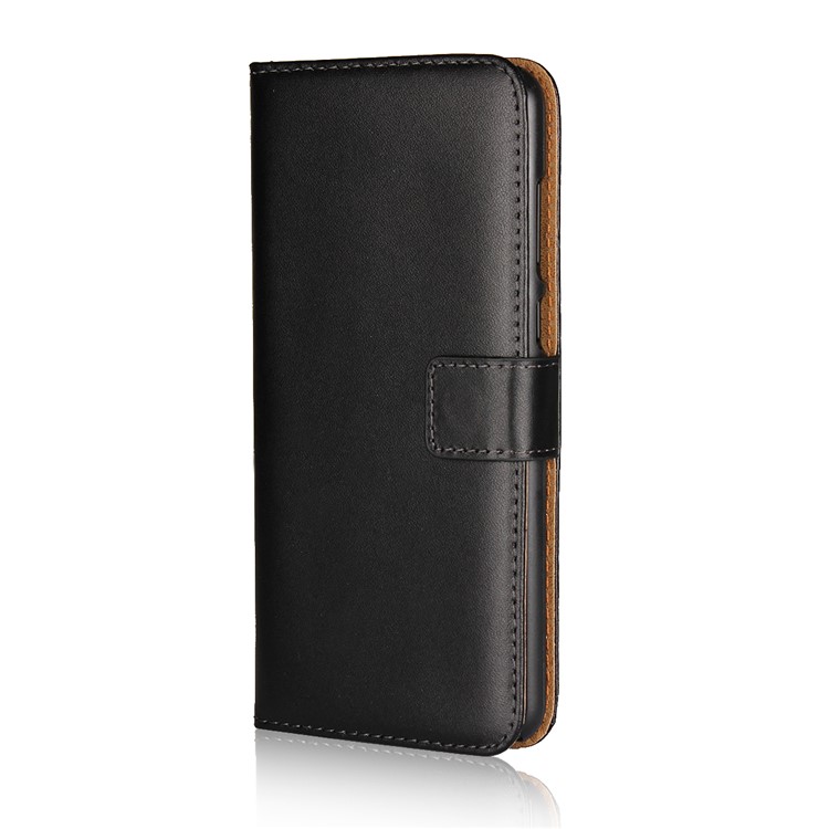 Split Leather Wallet Stand Cell Phone Cover for Huawei Honor V10 / View 10 - Black-3