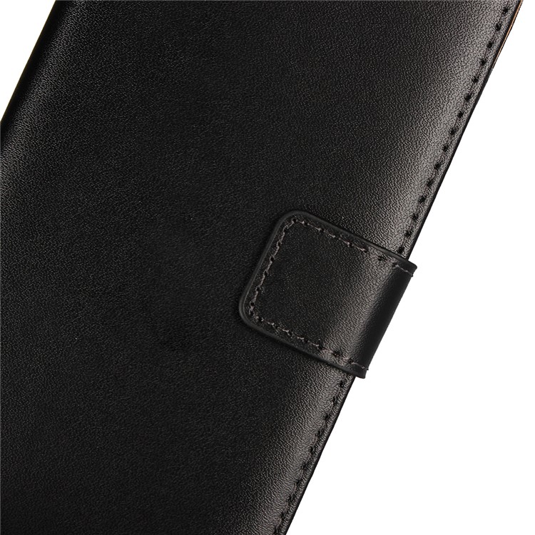 Split Leather Wallet Stand Cell Phone Cover for Huawei Honor V10 / View 10 - Black-8