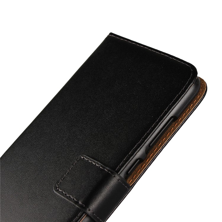 Split Leather Wallet Stand Cell Phone Cover for Huawei Honor V10 / View 10 - Black-9