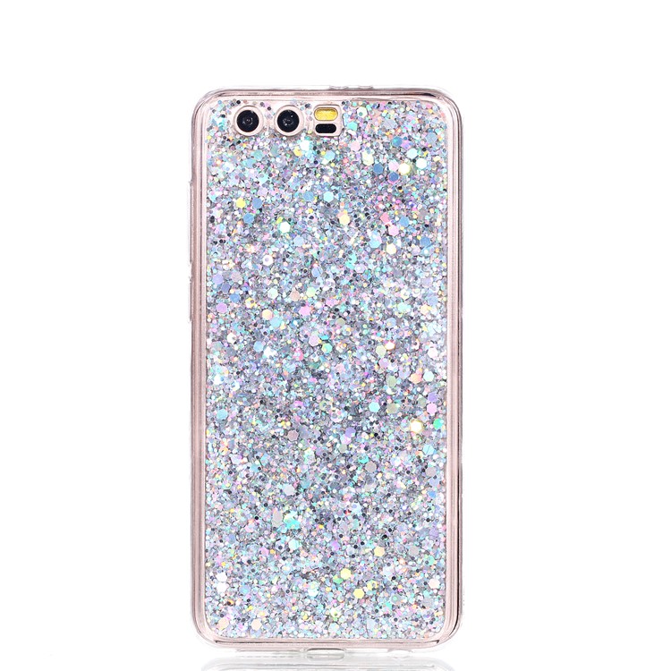 Color Changing Sequins Acrylic TPU Phone Cover for Huawei Honor 9 - Silver-2
