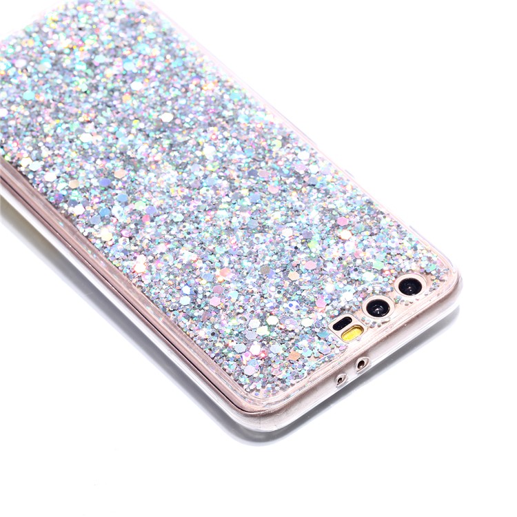 Color Changing Sequins Acrylic TPU Phone Cover for Huawei Honor 9 - Silver-4