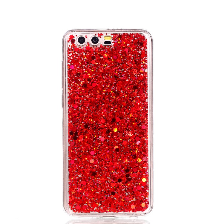 Color Changing Sequins Acrylic TPU Phone Case for Huawei Honor 9 - Red-2