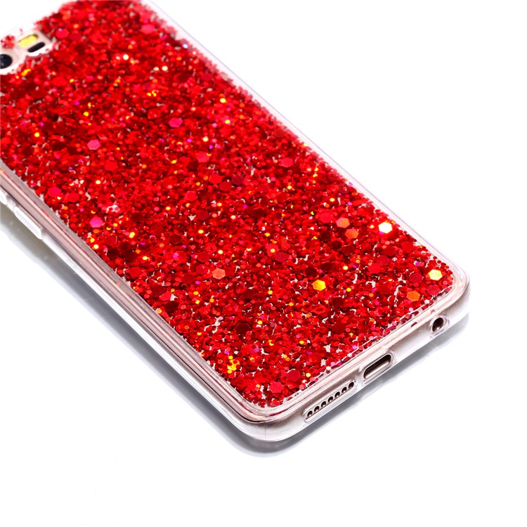 Color Changing Sequins Acrylic TPU Phone Case for Huawei Honor 9 - Red-3