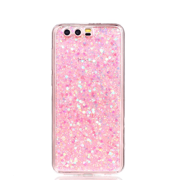 Color Changing Sequins Acrylic TPU Mobile Cover for Huawei Honor 9 - Pink-2