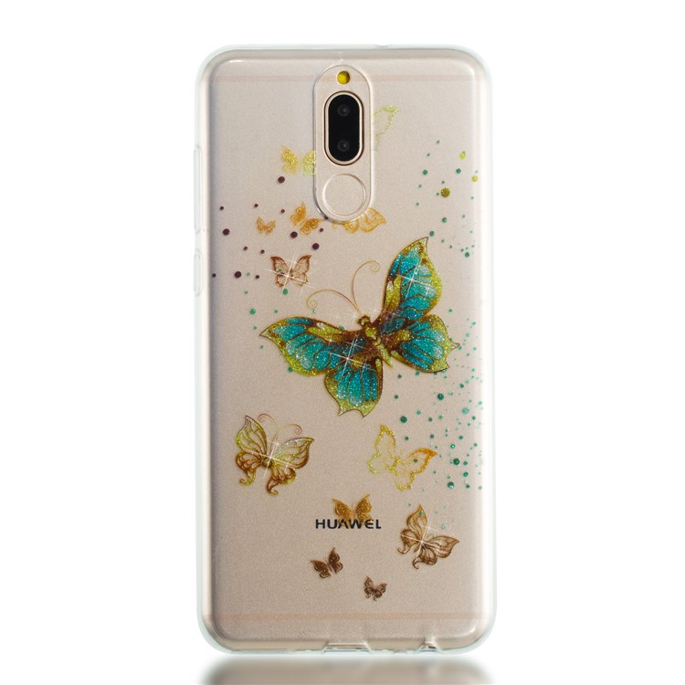 Glitter Powder IMD TPU Case for Huawei Mate 10 Lite / nova 2i / Maimang 6 / Honor 9i (India) - Pretty Butterflies-5