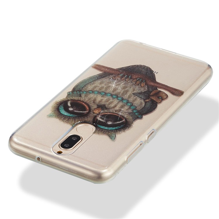 Glitter Powder IMD TPU Mobile Shell for Huawei Mate 10 Lite / nova 2i / Maimang 6 / Honor 9i (India) - Owl Pattern-4