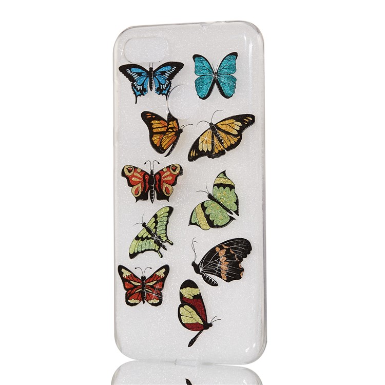 IMD Glitter Powder TPU Cell Phone Case for Huawei P9 lite mini / Y6 Pro (2017) / Enjoy 7 - Multiple Butterflies-7
