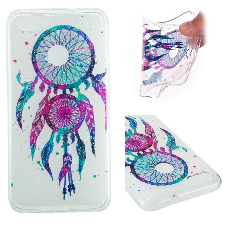 IMD Glitter Powder TPU Cell Phone Cover for Huawei P9 lite mini / Y6 Pro (2017) / Enjoy 7 - Dream Catcher-1