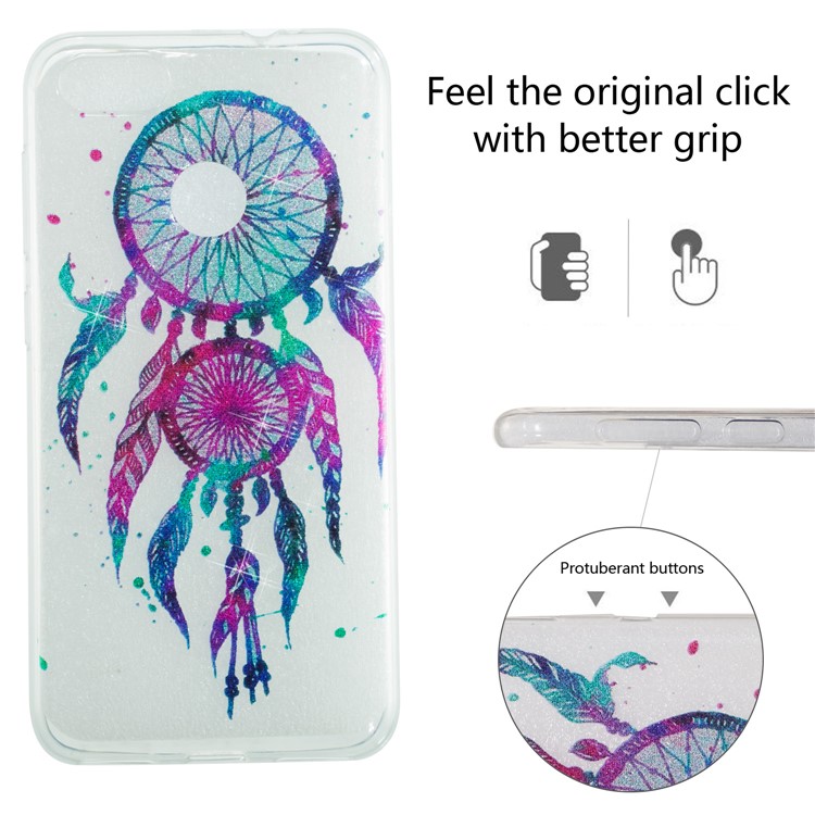 IMD Glitter Powder TPU Cell Phone Cover for Huawei P9 lite mini / Y6 Pro (2017) / Enjoy 7 - Dream Catcher-2
