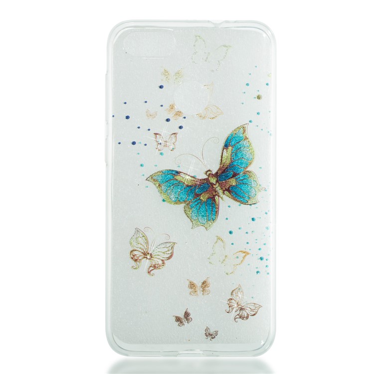 IMD Glitter Powder TPU Case Mobile Accessory for Huawei P9 lite mini / Y6 Pro (2017) / Enjoy 7 - Pretty Butterflies-4