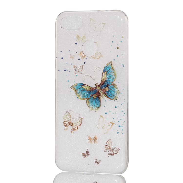 IMD Glitter Powder TPU Case Mobile Accessory for Huawei P9 lite mini / Y6 Pro (2017) / Enjoy 7 - Pretty Butterflies-5