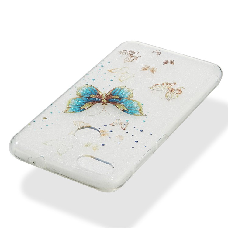 IMD Glitter Powder TPU Case Mobile Accessory for Huawei P9 lite mini / Y6 Pro (2017) / Enjoy 7 - Pretty Butterflies-7