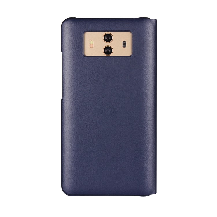 View Window PU Leather Protective Folio Phone Case for Huawei Mate 10 - Blue-3