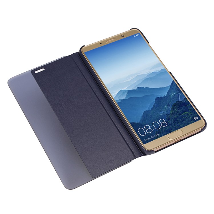 View Window PU Leather Protective Folio Phone Case for Huawei Mate 10 - Blue-4