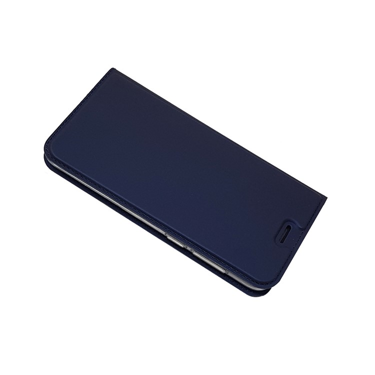 Magnetic Adsorption Leather Stand Mobile Phone Cover for Huawei Honor 6C Pro / V9 Play - Dark Blue-3