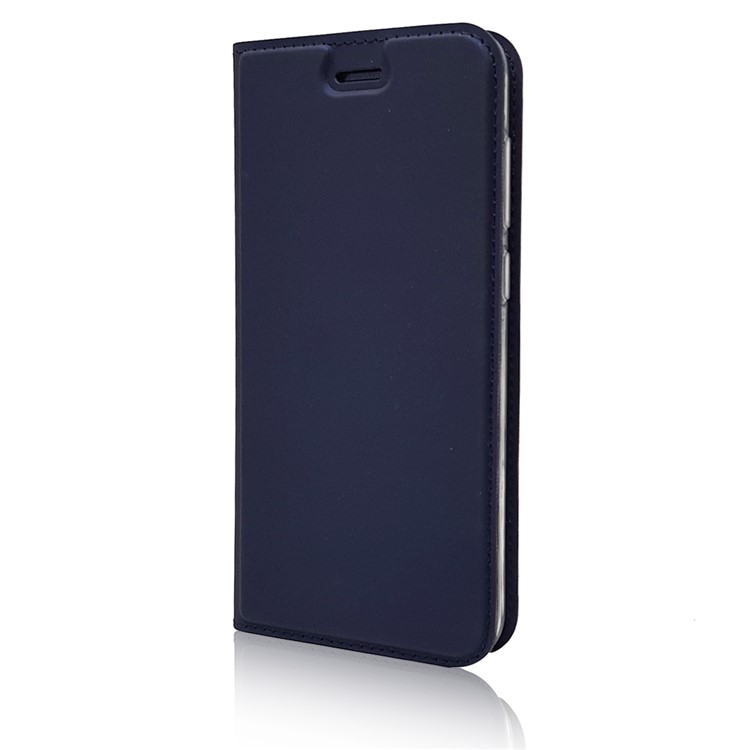 Magnetic Adsorption Leather Stand Mobile Phone Cover for Huawei Honor 6C Pro / V9 Play - Dark Blue-7