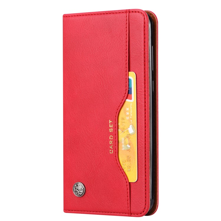 Auto-absorbed PU Leather Wallet Stand Cover for Huawei Mate 10 Lite / nova 2i / Maimang 6 / Honor 9i (India) - Red-3