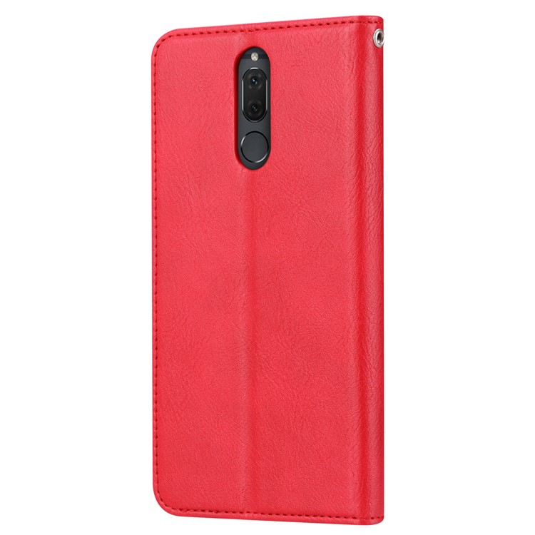 Auto-absorbed PU Leather Wallet Stand Cover for Huawei Mate 10 Lite / nova 2i / Maimang 6 / Honor 9i (India) - Red-4
