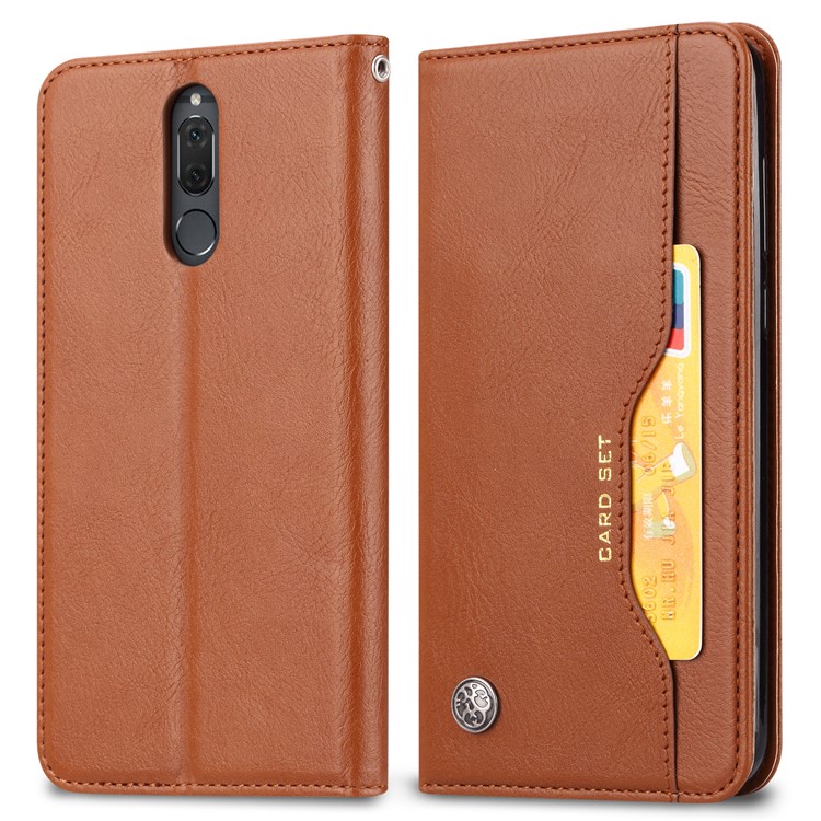 Auto-absorbed PU Leather Mobile Cover Shell for Huawei Mate 10 Lite / nova 2i / Maimang 6 / Honor 9i (India) - Brown-2