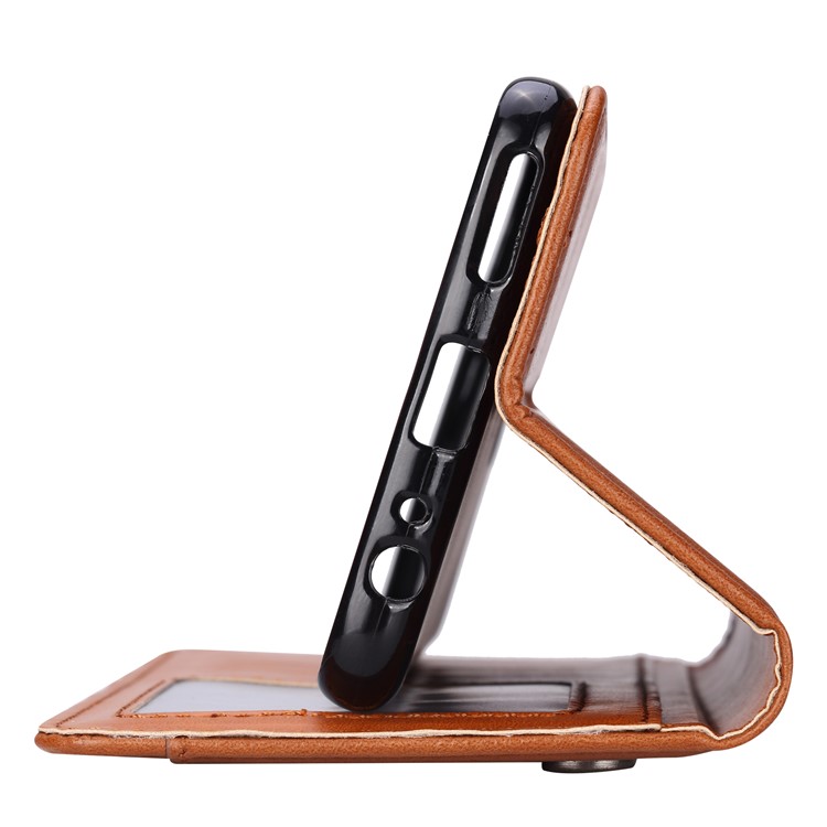 Auto-absorbed PU Leather Mobile Cover Shell for Huawei Mate 10 Lite / nova 2i / Maimang 6 / Honor 9i (India) - Brown-6