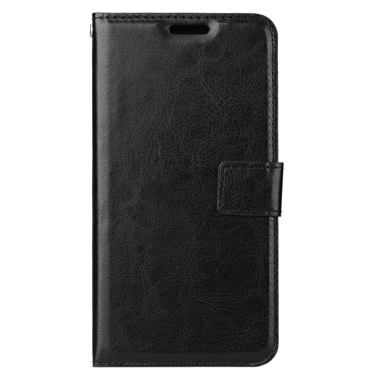 For Huawei P20 Lite / Nova 3e Crazy Horse PU Leather Wallet Stand Phone Case - Black-2