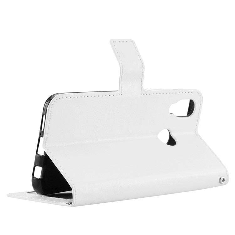 For Huawei P20 Lite / Nova 3e Crazy Horse PU Leather Wallet Phone Cover with Stand - White-5
