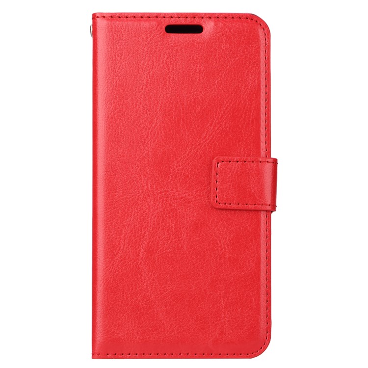 For Huawei P20 Lite / Nova 3e Crazy Horse PU Leather Stand Wallet Phone Shell - Red-2