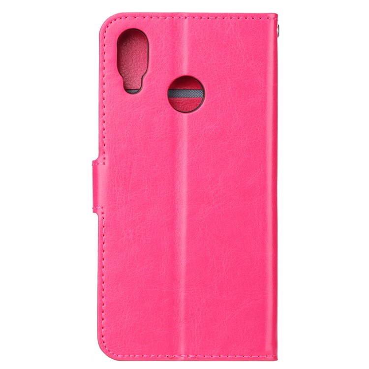 For Huawei P20 Lite / Nova 3e Crazy Horse PU Leather Protection Mobile Phone Case Accessory - Rose-3