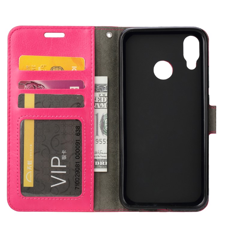 For Huawei P20 Lite / Nova 3e Crazy Horse PU Leather Protection Mobile Phone Case Accessory - Rose-4