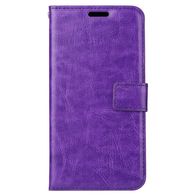 For Huawei P20 Lite / Nova 3e Crazy Horse Stand Wallet Leather Phone Casing - Purple-2