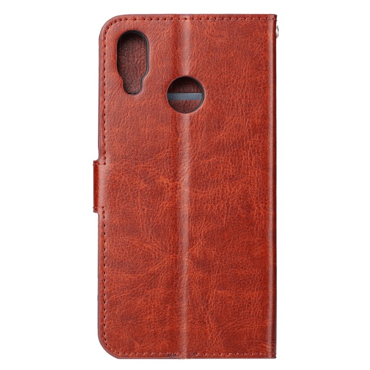 For Huawei P20 Lite / Nova 3e Crazy Horse Wallet Stand Leather Mobile Cover Shell - Brown-3