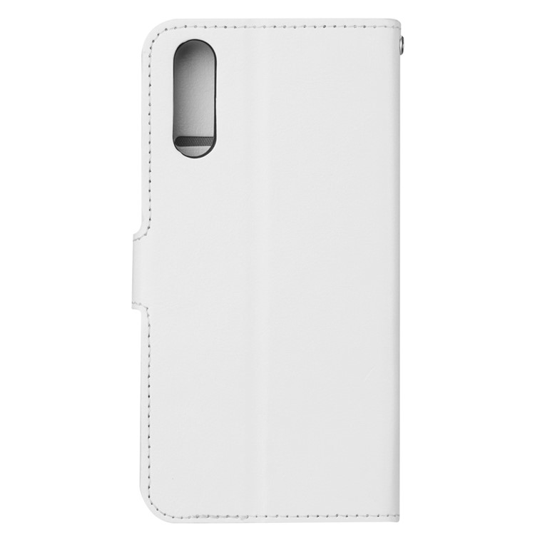 Crazy Horse Wallet Leather Stand Cover for Huawei P20 - White-3