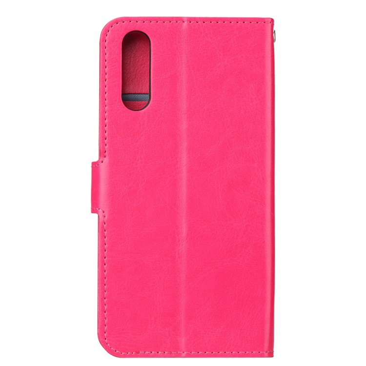 Crazy Horse Magnetic Leather Stand Case for Huawei P20 - Rose-3