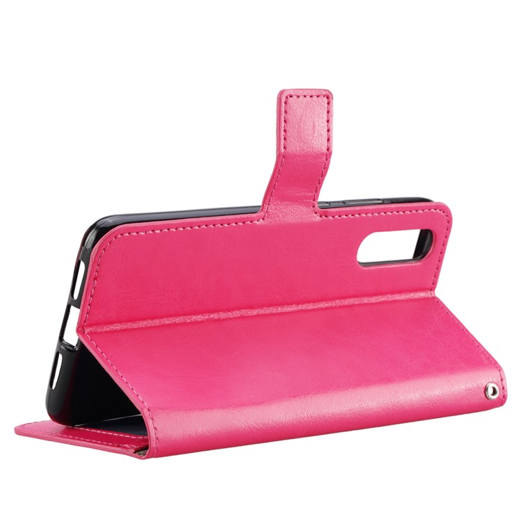 Crazy Horse Magnetic Leather Stand Case for Huawei P20 - Rose-5