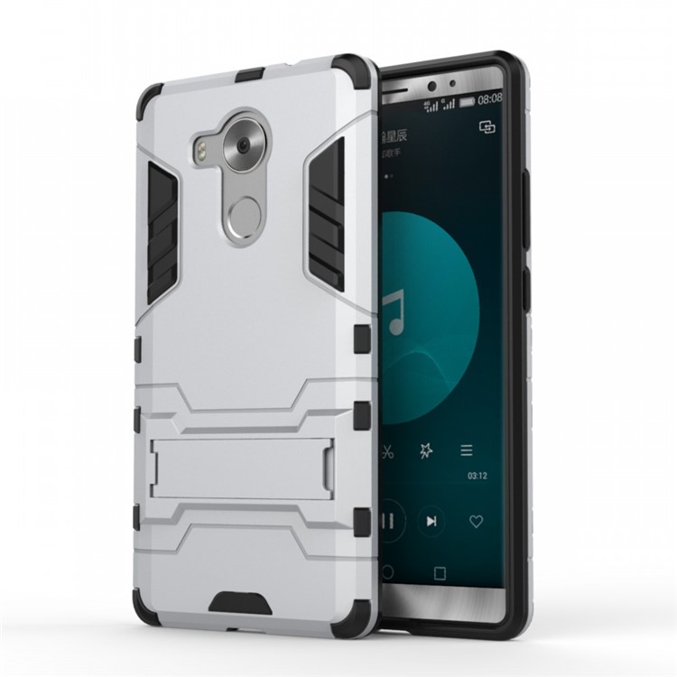 Cool Hybrid Case Plastic + TPU Cover for Huawei Ascend Mate8 - Silver-1