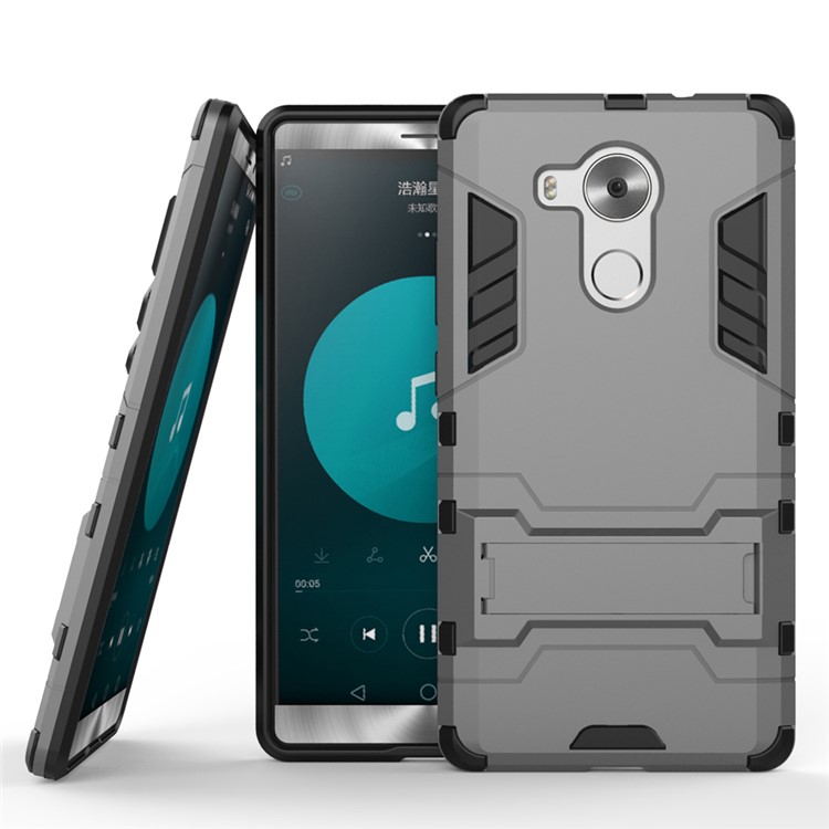 Cool Hybrid Plastic + TPU Case Cover for Huawei Ascend Mate8 - Grey-2