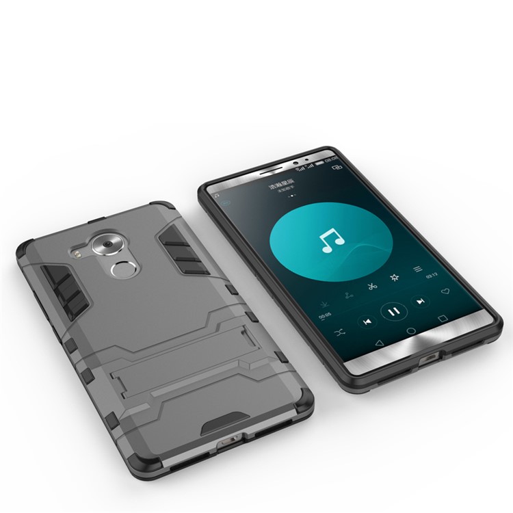 Cool Hybrid Plastic + TPU Case Cover for Huawei Ascend Mate8 - Grey-6