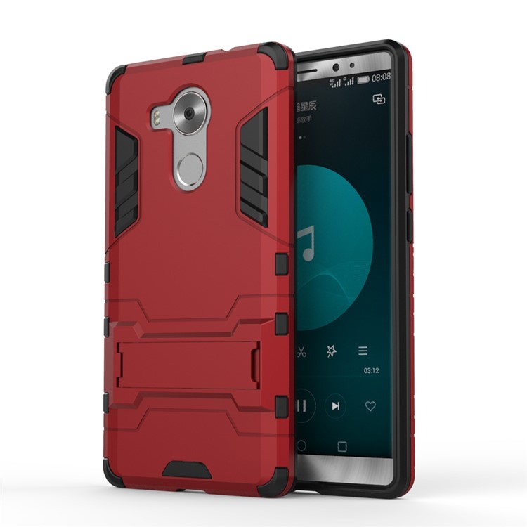 Cool Dual Guard Plastic + TPU Cover for Huawei Mate 8 - Red-1
