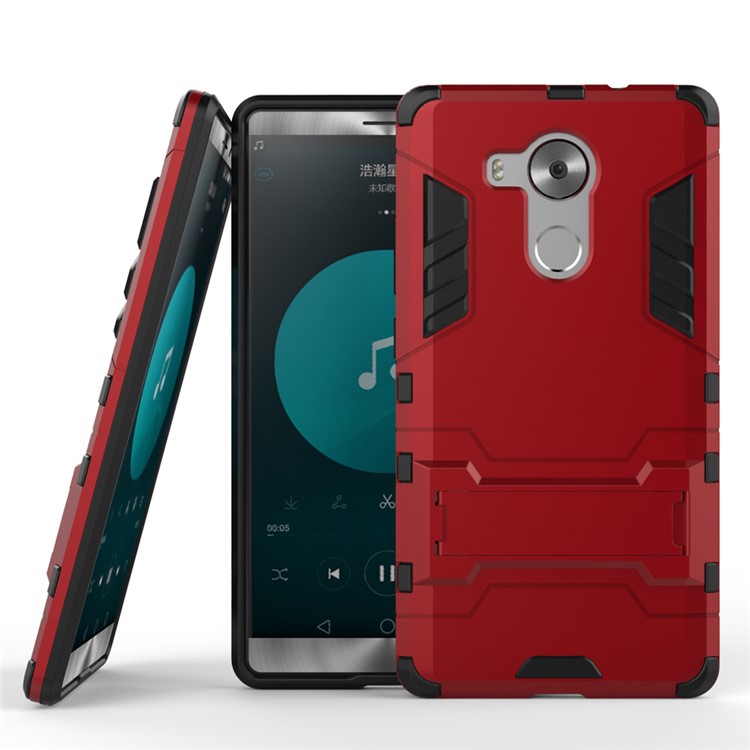 Cool Dual Guard Plastic + TPU Cover for Huawei Mate 8 - Red-2