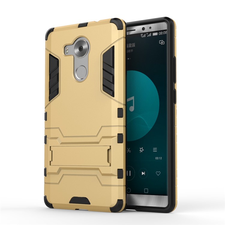 Cool Dual Guard Plastic + TPU Shell for Huawei Ascend Mate8 - Gold-1
