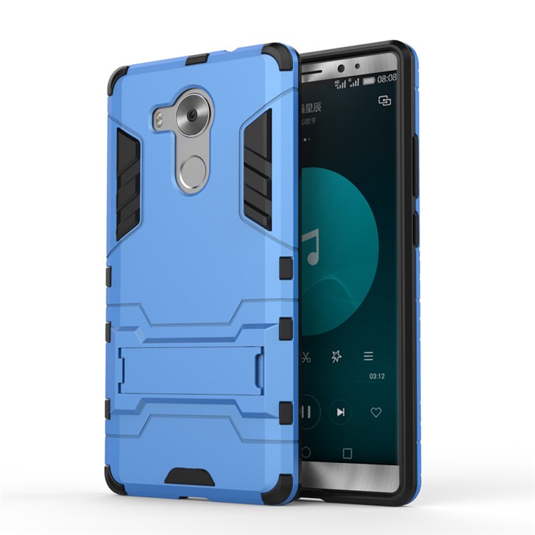 Cool Plastic + TPU Shield Case for Huawei Mate 8 - Light Blue-1
